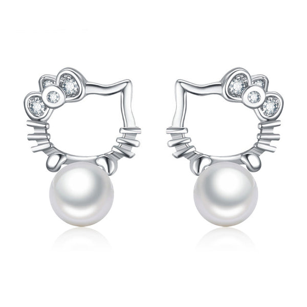 Mejor Pets Cute Kitty Cat Stud Earrings