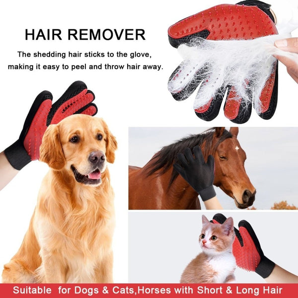 Mejor Pets Pet Cat Grooming Gloves Dog Hair Remover Gentle Deshedding Brush Comb