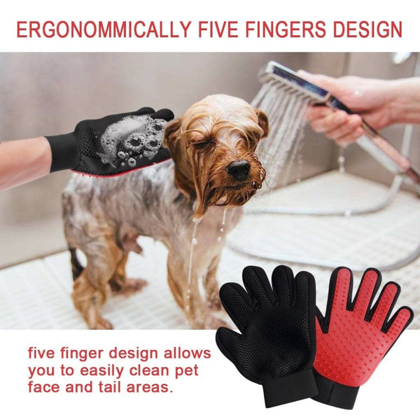 Mejor Pets Pet Cat Grooming Gloves Dog Hair Remover Gentle Deshedding Brush Comb