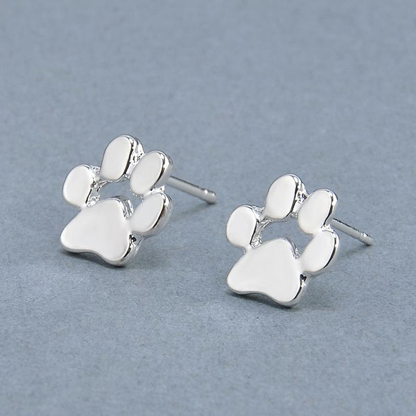 Mejor Pets Cute Cat Dog Pow Stud Earrings
