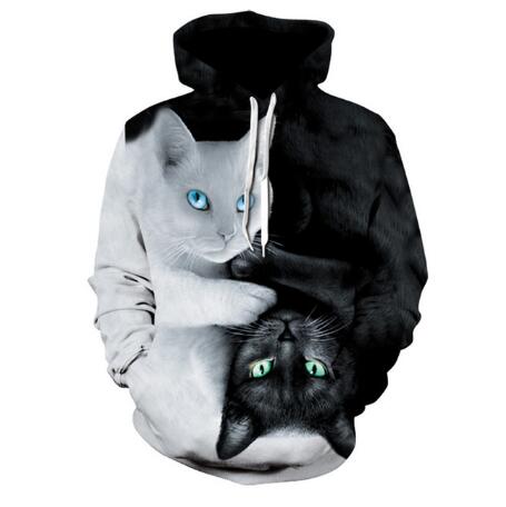 Mejor Pets Cute Cat 3D Hoodies Prints Hooded Sweatshirt