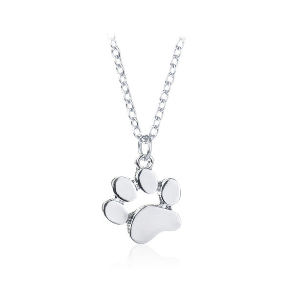 Mejor Pets Pet Cat Paw Print Necklace Jewelry