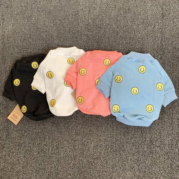 Mejor Pets Smile Face Family Matching Outfits Clothes For Dog Small Medium Dog Bulldog Coat Jacket Spring Dog Women Hoodie Shirt Pajamas