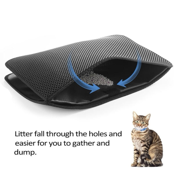 Mejor Pets Waterproof Pet Cat Litter Mat EVA Double Layer Cat Litter Trapping Pet Litter Cat Mat