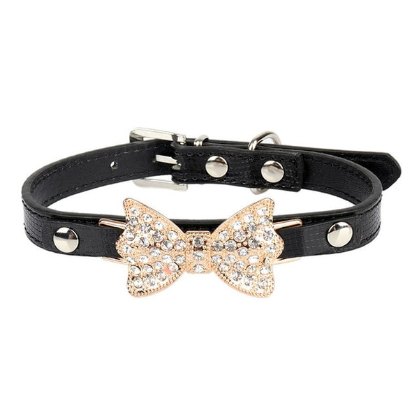 Mejor Pets Black Small Cats Collars Kitten Breakaway Necklace Accessories Rhinestone