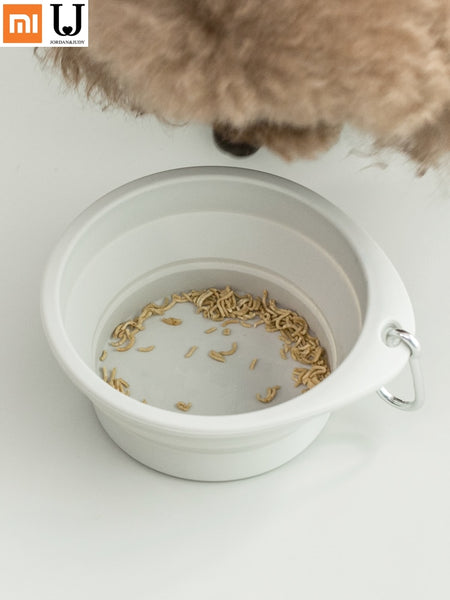 Mejor Pets Folding Pet Feeding Bowl Foldable Cat Dog Food Container