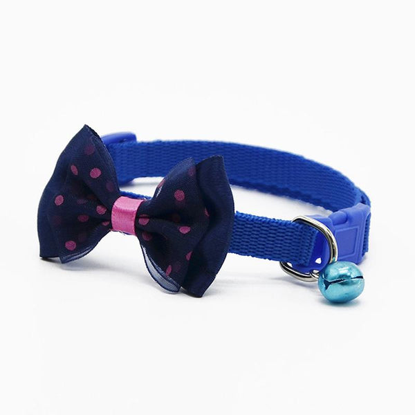 Mejor Pets Dog Adjustable Polyester Collars Pet Collars With Bowknot Bells