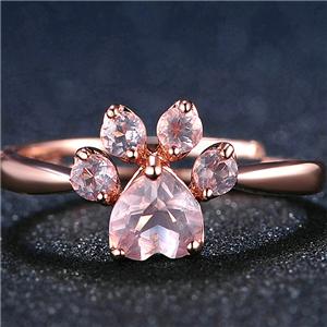 Mejor Pets Jewelery Bear Paw Cat Claw Opening Adjustable Ring