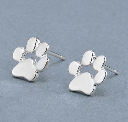 Mejor Pets Cute Cat Dog Pow Stud Earrings
