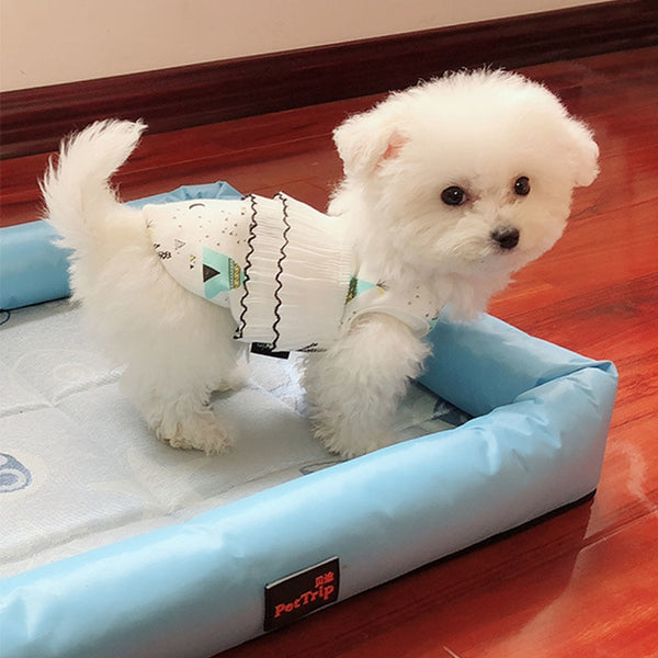 Mejor Pets Spring Pet Summer Clothes for Dogs Puppy Cartoon Printing Lace Cute Pet Vest Tshirt.