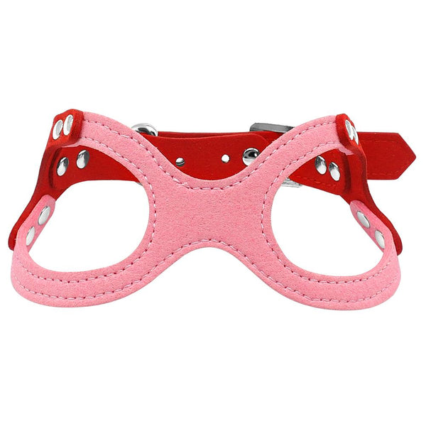 Soft Suede Leather Small Dog Harness for Puppies