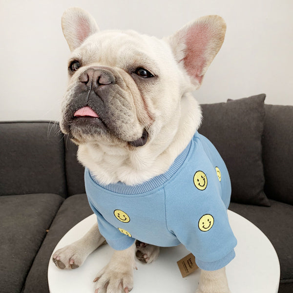 Mejor Pets Smile Face Family Matching Outfits Clothes For Dog Small Medium Dog Bulldog Coat Jacket Spring Dog Women Hoodie Shirt Pajamas