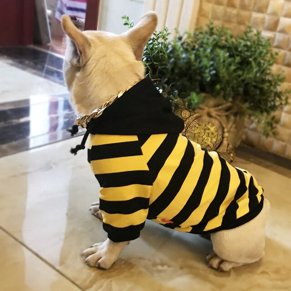 Mejor Pets Striped Clothing for Dog Coat Pet Dog Clothes Puppy Hoodies