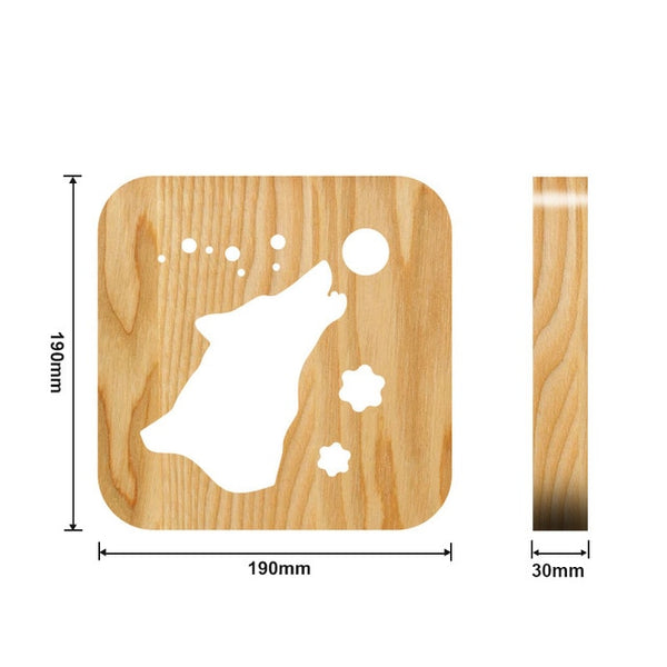 Mejor Pets Wooden Dog Paw Cat Animal Night Light