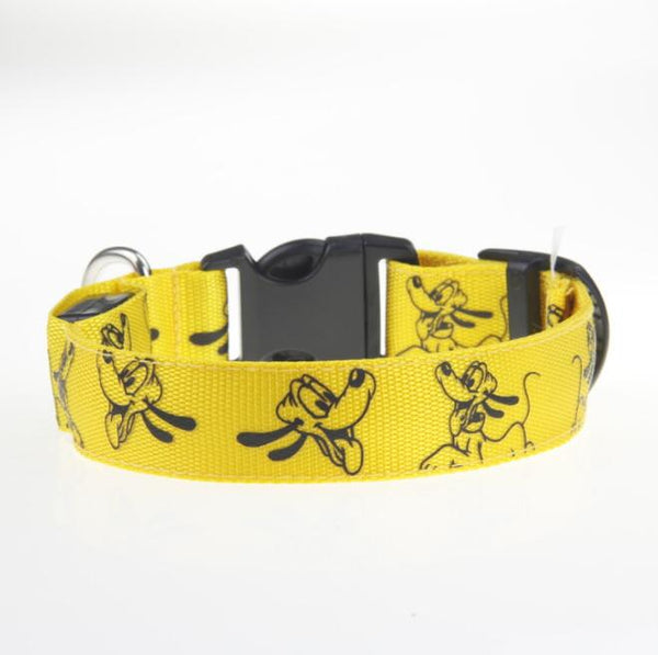Mejor Pets Night Glowing LED Dog Collar Nylon Flash Safety Luminous