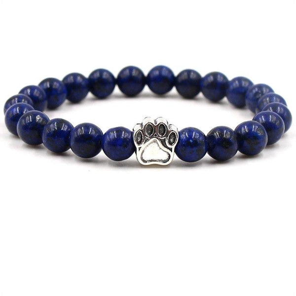 Pawprint 8mm Colourful Natural Stone Beads Bracelets