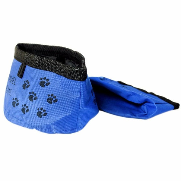 Mejor Pets Portable Pet Dogs Cat Canvas Folding Travel Bowl