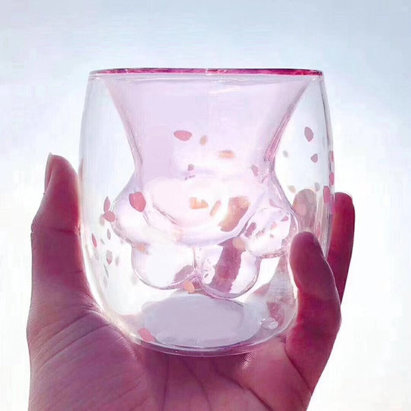 Mejor Pets Pet Cat Paws Cup Heat-resistant Creative Milk Tea Whiskey Glass Cat Claw Cup