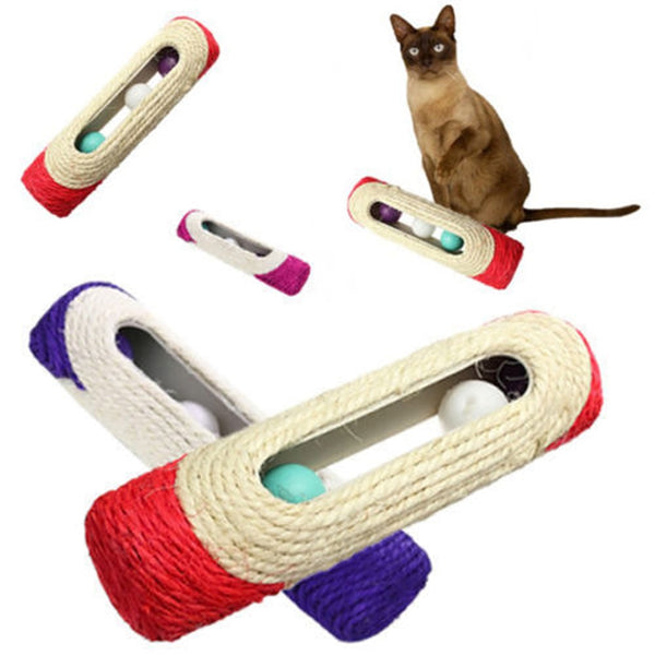 Mejor Pets Cat Toy Pet Cat Kitten Kitty Toy Rolling Sisal Scratching Post