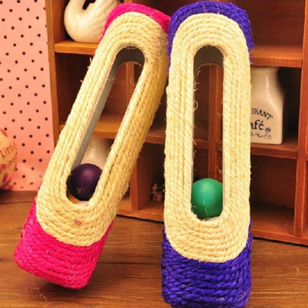 Mejor Pets Cat Toy Pet Cat Kitten Kitty Toy Rolling Sisal Scratching Post