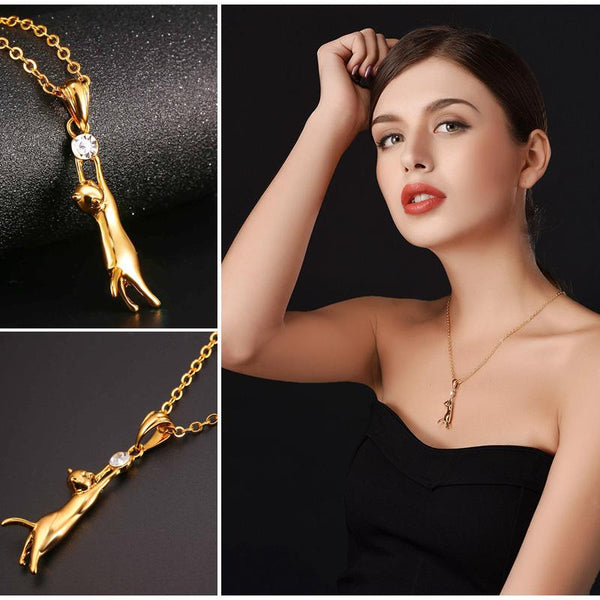 Mejor Pets Cute Cat Necklace Pendant