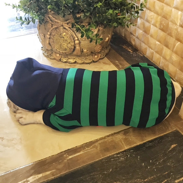 Mejor Pets Striped Clothing for Dog Coat Pet Dog Clothes Puppy Hoodies
