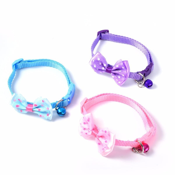 Mejor Pets Dog or Cat or Puppy Bowknot Design Nylon Collars