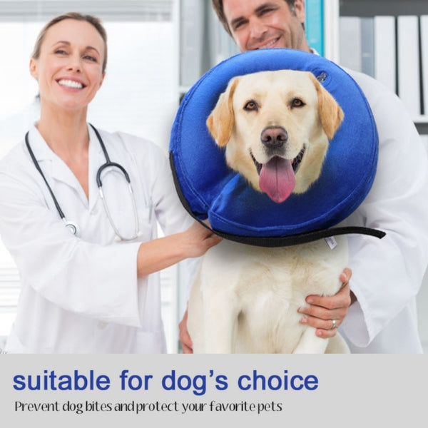 Mejor Pets Dog Cat Inflatable Pet Medical Supplies Anti-bite PVC Comfortable Zipper E-Collar