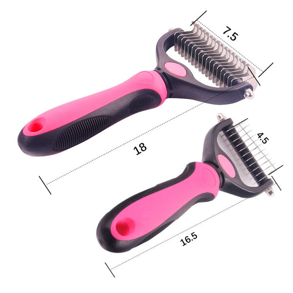 Mejor Pets Hair Removal Comb for Dogs Cat Detangler Brush Grooming Tool.