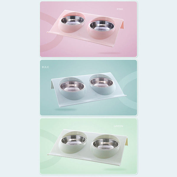 Mejor Pets Dog Food Double Bowl Pet Products Stainless Steel Pet Bowl Pet Feeding Tool