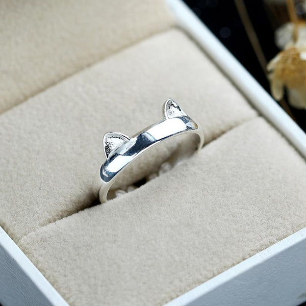 Mejor Pets Silver Cat Ear Ring