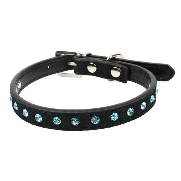 Mejor Pets Black Small Cats Collars Kitten Breakaway Necklace Accessories Rhinestone