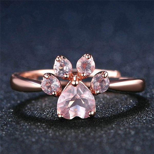 Mejor Pets Jewelery Bear Paw Cat Claw Opening Adjustable Ring
