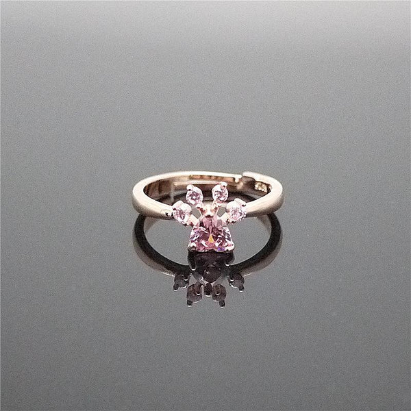 Mejor Pets Jewelery Bear Paw Cat Claw Opening Adjustable Ring