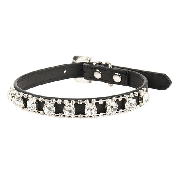 Mejor Pets Black Small Cats Collars Kitten Breakaway Necklace Accessories Rhinestone
