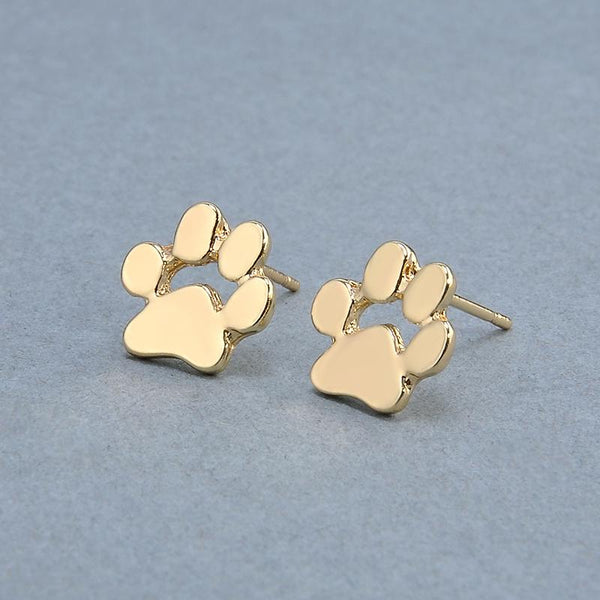 Mejor Pets Cute Cat Dog Pow Stud Earrings
