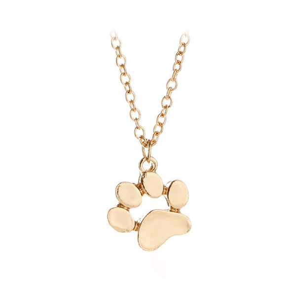 Mejor Pets Pet Cat Paw Print Necklace Jewelry