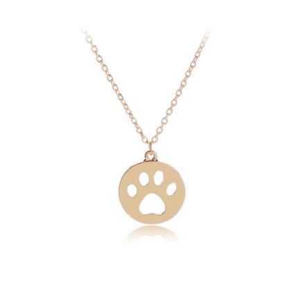 Paw Print in Heart Necklace