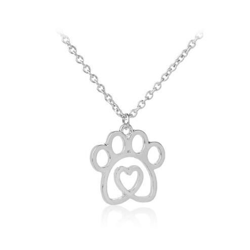 Paw Print in Heart Necklace