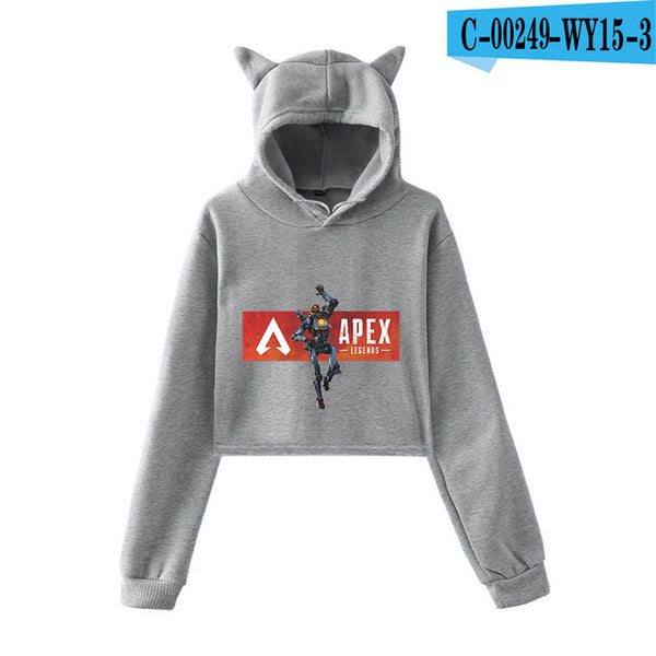 Mejor Pets Print Hoodies Sweatshirts Women Cat ears with hood hoodies