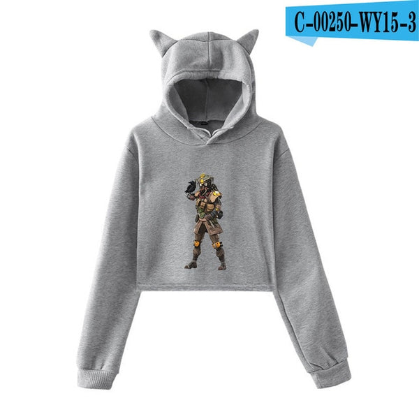 Mejor Pets Print Hoodies Sweatshirts Women Cat ears with hood hoodies