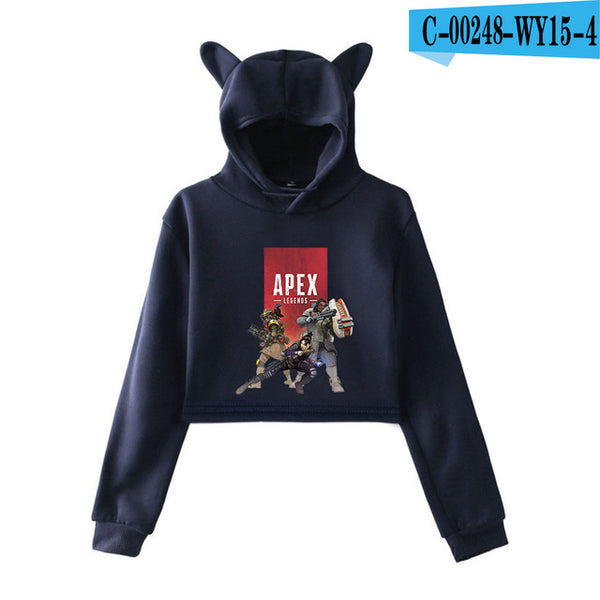 Mejor Pets Print Hoodies Sweatshirts Women Cat ears with hood hoodies