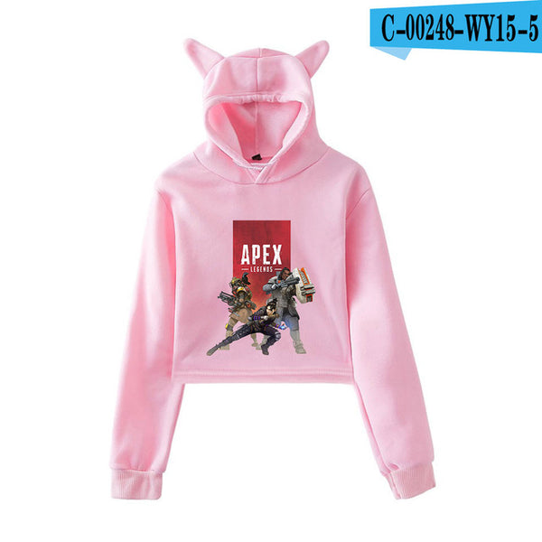 Mejor Pets Print Hoodies Sweatshirts Women Cat ears with hood hoodies