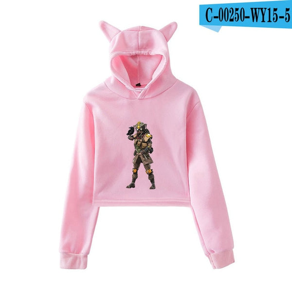 Mejor Pets Print Hoodies Sweatshirts Women Cat ears with hood hoodies