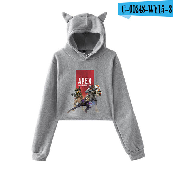 Mejor Pets Print Hoodies Sweatshirts Women Cat ears with hood hoodies
