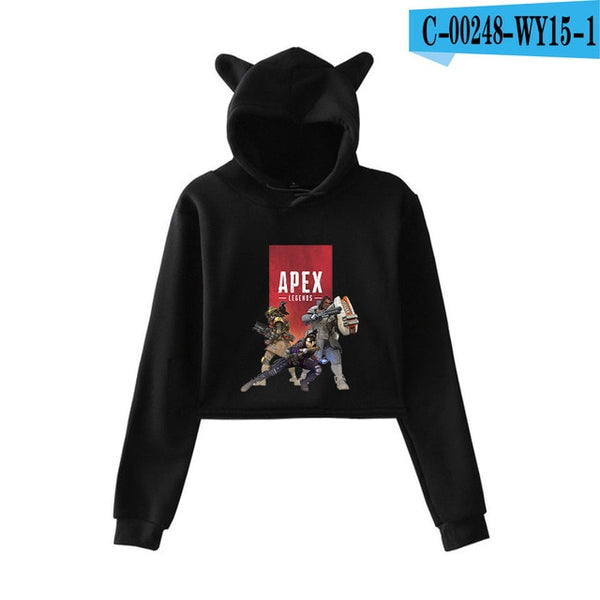 Mejor Pets Print Hoodies Sweatshirts Women Cat ears with hood hoodies