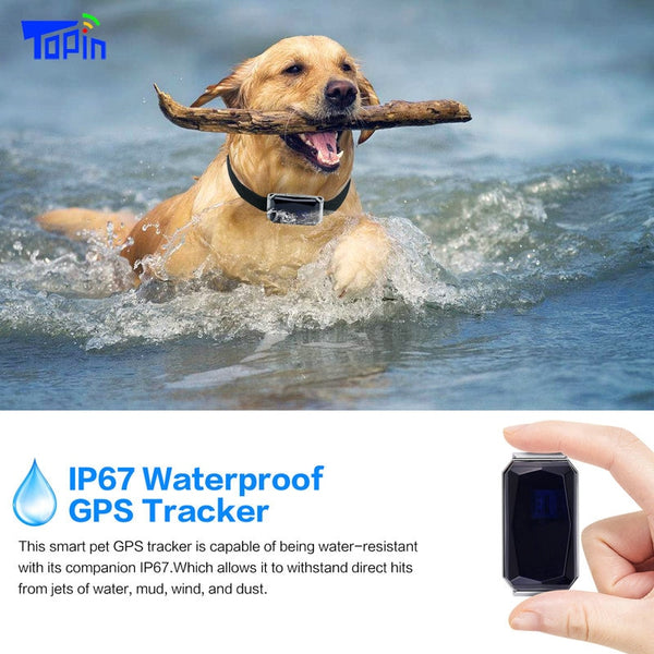 Mejor Pets New Arrival IP67 Waterproof Pet Collar GSM AGPS Wifi LBS Mini Light GPS Tracker for Pets Dogs Cats Cattle Sheep Tracking Locator