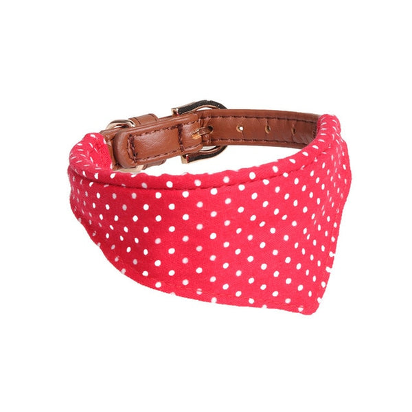 Mejor Pets Dot Small Dog Collar Bandana Soft Leather Dog Leash Cute Bow Cat Collar Pet Teacup.