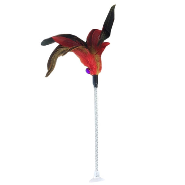 Mejor Pets Pet Cat Toy Interactive Toy Stick Feather Wand With Small Bell Mouse Cage Toys