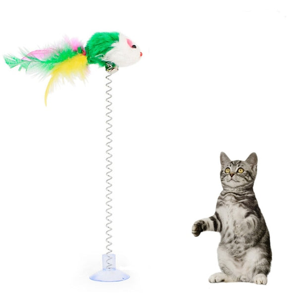 Mejor Pets Pet Cat Toy Interactive Toy Stick Feather Wand With Small Bell Mouse Cage Toys